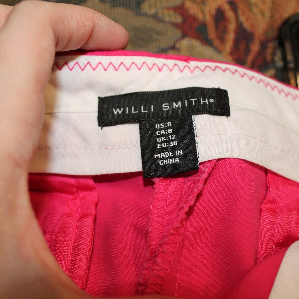 Willi Smith Hot Pink Capri Pants